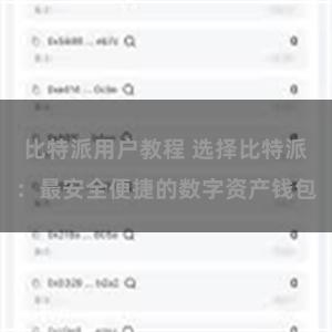 比特派用户教程 选择比特派：最安全便捷的数字资产钱包