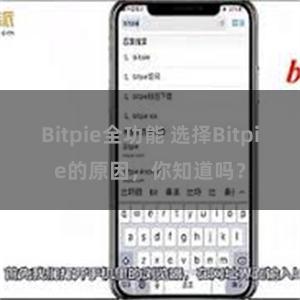 Bitpie全功能 选择Bitpie的原因，你知道吗？