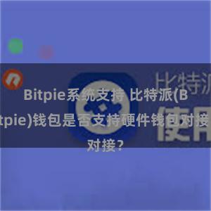 Bitpie系统支持 比特派(Bitpie)钱包是否支持硬件钱包对接？