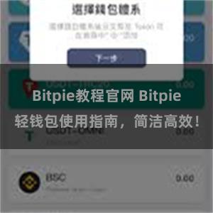 Bitpie教程官网 Bitpie轻钱包使用指南，简洁高效！