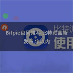 Bitpie官网推荐 比特派全新发布 字以内