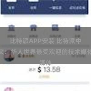 比特派APP安装 比特派中文：华人世界最受欢迎的技术媒体